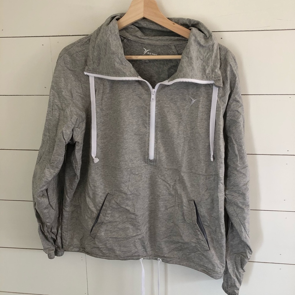 Athletic windbreaker zip - sz m